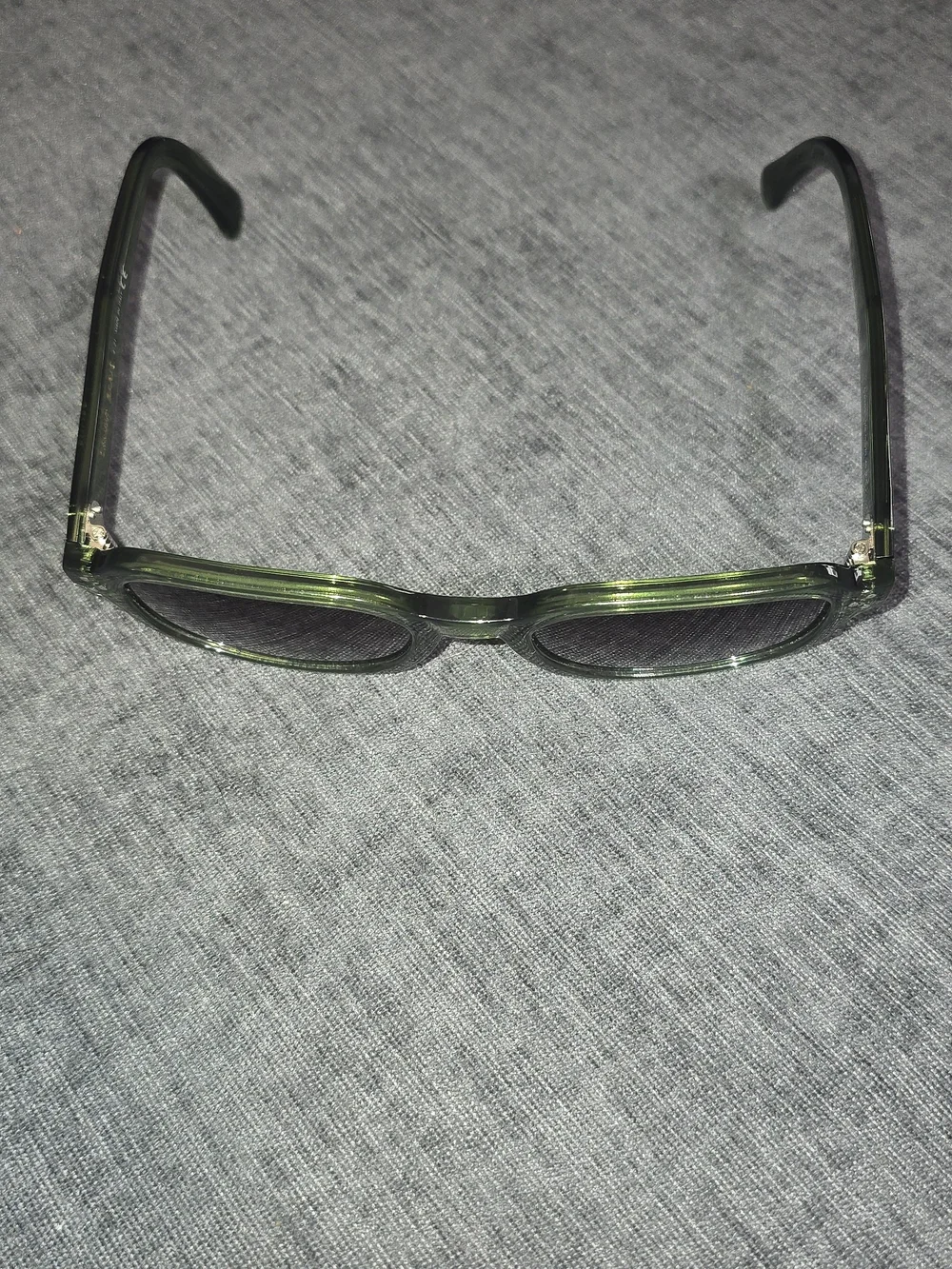 Celine CL40190I Olive Green Translucent Acetate Square Sunglasses Gold Hardware